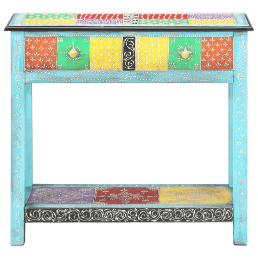 Mesa Consola - Mesa De Entrada pintada à mão 80x35x75 cm mangueira maciça