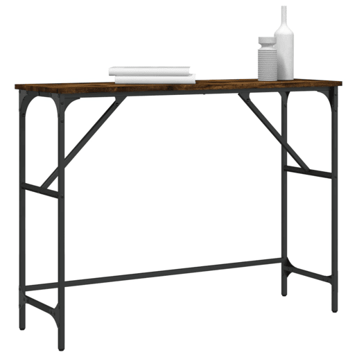 Mesa Consola - Mesa De Entrada 100x32x75 cm derivados de madeira carvalho fumado