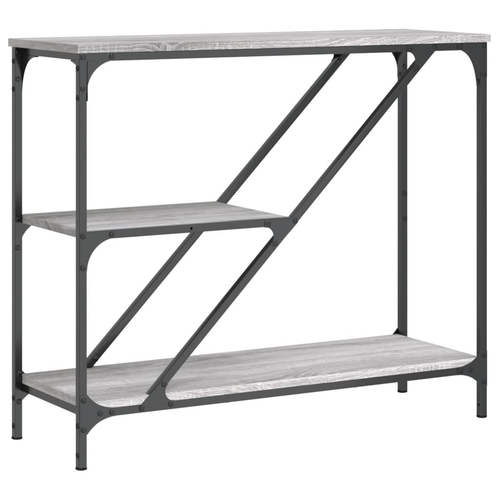 Mesa consola - mesa de entrada madera de ingeniería gris sonoma 88,5x30x75 cm