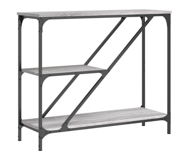 Mesa consola - mesa de entrada madera de ingeniería gris sonoma 88,5x30x75 cm