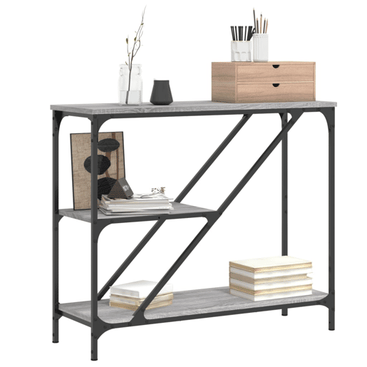Mesa Consola - Mesa De Entrada 88,5x30x75 cm derivados de madeira cinzento sonoma