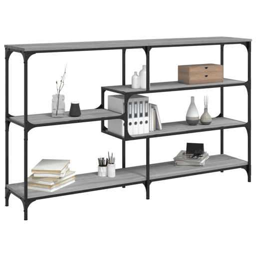 Mesa Consola - Mesa De Entrada 160x32x95 cm derivados de madeira cinzento sonoma