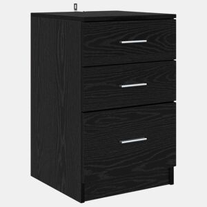 Mesa De Cabeceira - Mesinha De Cabeceira com gaveta Carvalho preto 40 x 40 x 63 cm