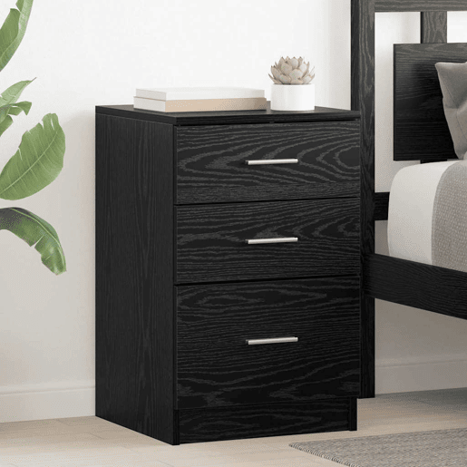 Mesa De Cabeceira - Mesinha De Cabeceira com gaveta Carvalho preto 40 x 40 x 63 cm Mesa De Cabeceira - Mesinha De Cabeceira com gaveta Carvalho preto 40 x 40 x 63 cm