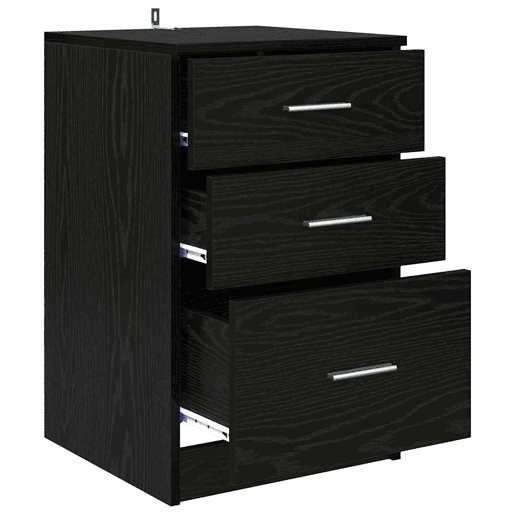 Mesa De Cabeceira - Mesinha De Cabeceira com gaveta Carvalho preto 40 x 40 x 63 cm Mesa De Cabeceira - Mesinha De Cabeceira com gaveta Carvalho preto 40 x 40 x 63 cm