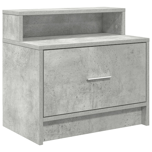 Mesa De Cabeceira - Mesinha De Cabeceira com gaveta 51x31x47 cm cinzento cimento