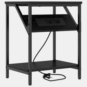 Mesa De Cabeceira - Mesinha De Cabeceira Carvalho preto 38 x 30 x 48 cm