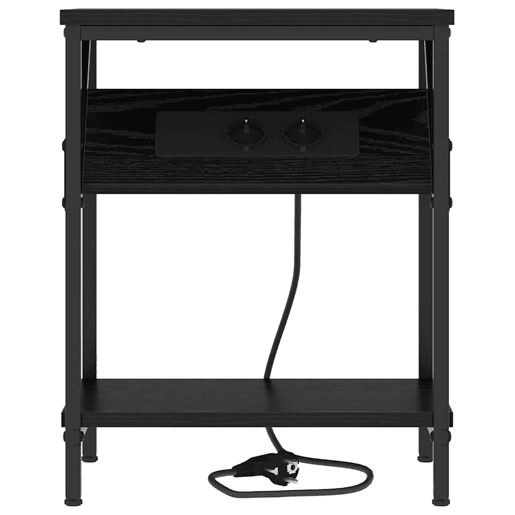 Mesa De Cabeceira - Mesinha De Cabeceira Carvalho preto 38 x 30 x 48 cm