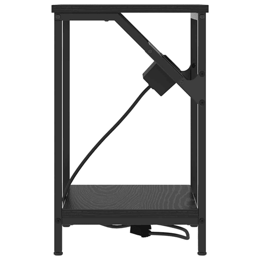 Mesa De Cabeceira - Mesinha De Cabeceira Carvalho preto 38 x 30 x 48 cm