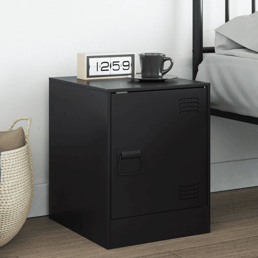 Mesa De Cabeceira - Mesinha De Cabeceira 34,5x39x44 cm aço preto