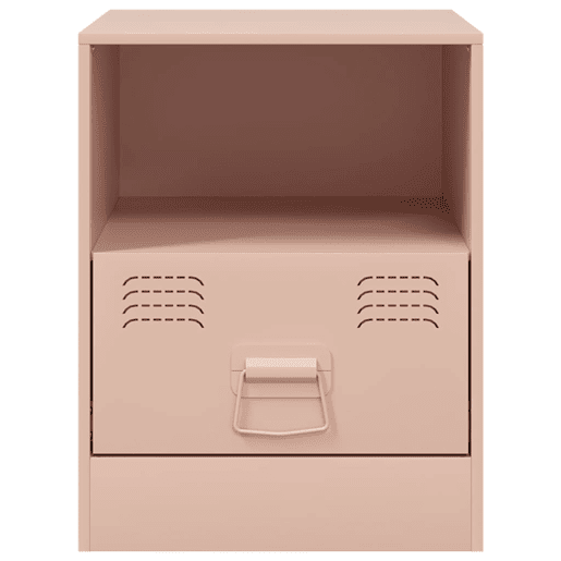 Mesa De Cabeceira - Mesinha De Cabeceira 34,5x39x44 cm aço rosa