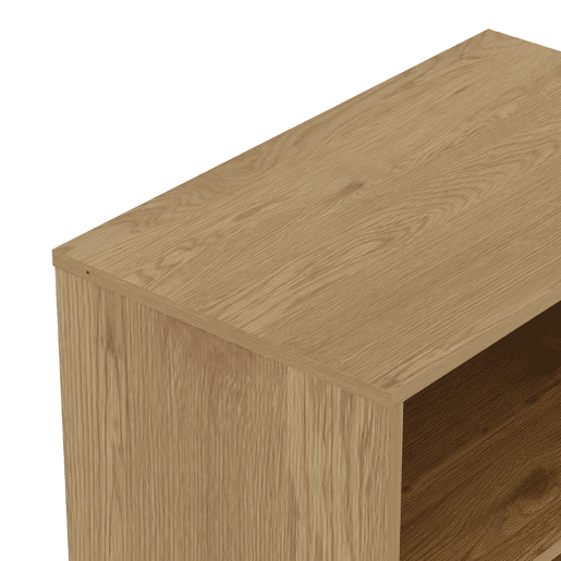 Estante Kistiandi 6 compartimentos abertos 137x60x35 cm - Efeito carvalho escuro en.casa
