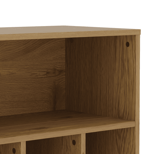 Estante Kistiandi 6 compartimentos abertos 137x60x35 cm - Efeito carvalho escuro en.casa