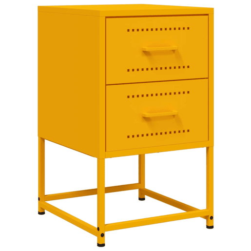 Mesa De Cabeceira - Mesinha De Cabeceira 36x39x60,5 cm aço amarelo mostarda