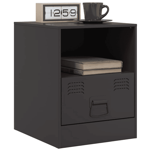 Mesa De Cabeceira - Mesinha De Cabeceira 34,5x39x44 cm aço preto