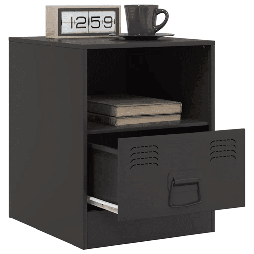 Mesa De Cabeceira - Mesinha De Cabeceira 34,5x39x44 cm aço preto