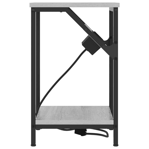 Mesa De Cabeceira - Mesinha De Cabeceira Sonoma cinzento 38 x 30 x 48 cm
