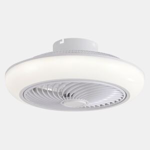 Lâmpada LED para ventoinha de teto com grelha. Controlo com telecomando ou através da aplicação via Bluetooth. Três tipos de luz LED: Fria. Natural ou Quente. Níveis de intensidade luminosa graduados Luz: 36W. Ventoinha: 13W. Temporizador. Ventoinha com 6