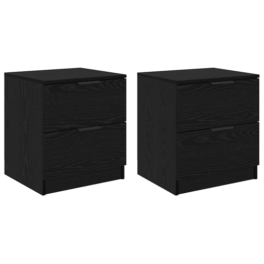 Lote de 2 Mesa De Cabeceira - Mesinha De Cabeceira Carvalho preto 45 x 39 x 50 cm Lote de 2 Mesa De Cabeceira - Mesinha De Cabeceira Carvalho preto 45 x 39 x 50 cm