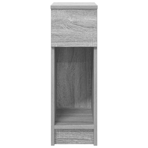 Lote de 2 Mesa De Cabeceira - Mesinha De Cabeceira com gaveta 20x36x60 cm cinzento sonoma