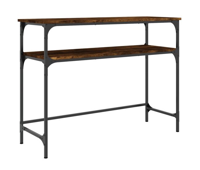 Mesa consola - mesa de entrada madera de ingeniería roble ahumado 100x35,5x75 cm