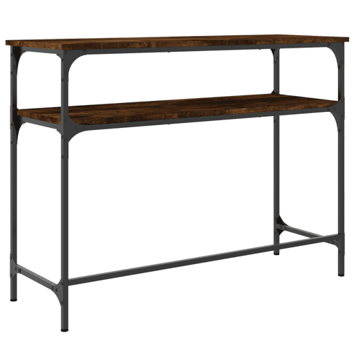 Mesa Consola - Mesa De Entrada 100x35,5x75cm derivados de madeira carvalho fumado