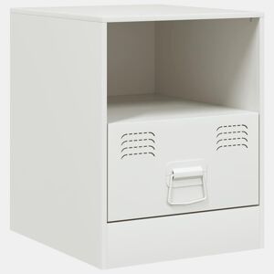 Mesa De Cabeceira - Mesinha De Cabeceira 34,5x39x44 cm aço branco