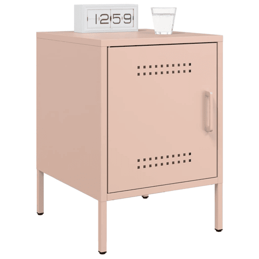 Mesa De Cabeceira - Mesinha De Cabeceira 36x39x50,5 cm aço rosa