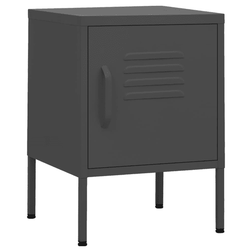 Mesa De Cabeceira - Mesinha De Cabeceira 35x35x51 cm aço antracite