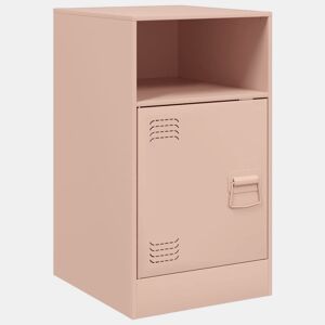 Mesa De Cabeceira - Mesinha De Cabeceira 34,5x39x62 cm aço rosa