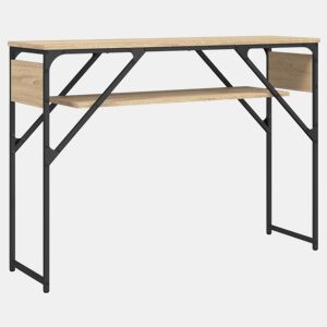 Mesa Consola - Mesa De Entrada c prateleira derivados de madeira carvalho sonoma