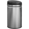 HOMCOM Balde de Lixo de Cozinha Automático 30 L Caixote de Cozinha em Aço Inoxidável Sensor Infravermelhos Fecho Automático Anti-Impressões Digitais para Quarto Escritório 32x30,5x51 cm Prata