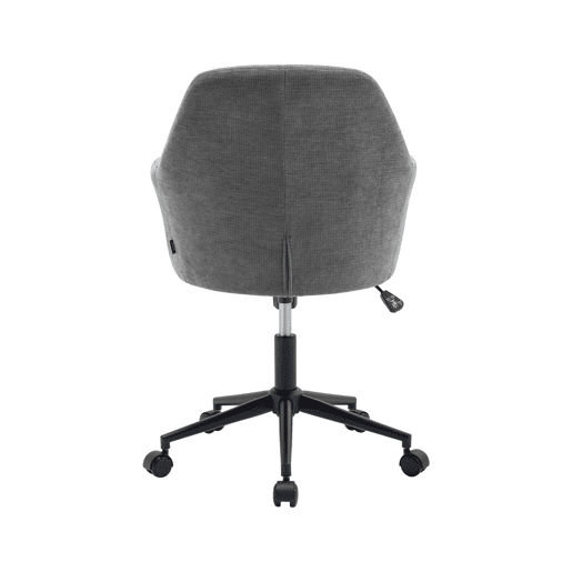 Cadeira de escritório com rodas ajustável de metal e tecido, Stan, Cinza, 57x57x94.5 cm