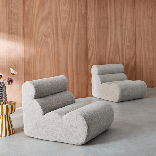 Sofá modular de boucle texturizada de 2 lugares, Nova boucle, Beige, 81x99x75 cm Sofá modular de boucle texturizada de 2 lugares, Nova boucle, Beige, 81x99x75 cm