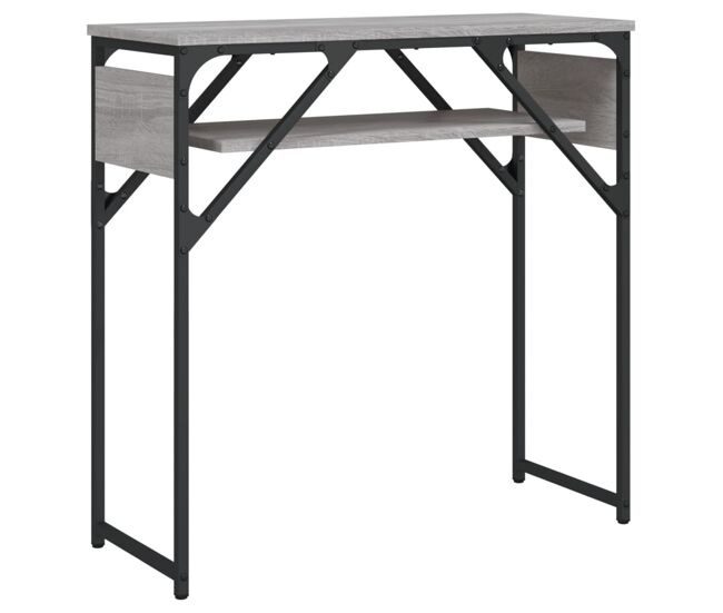 Mesa consola - mesa de entrada estante madera ingeniería sonoma gris 75x30x75 cm