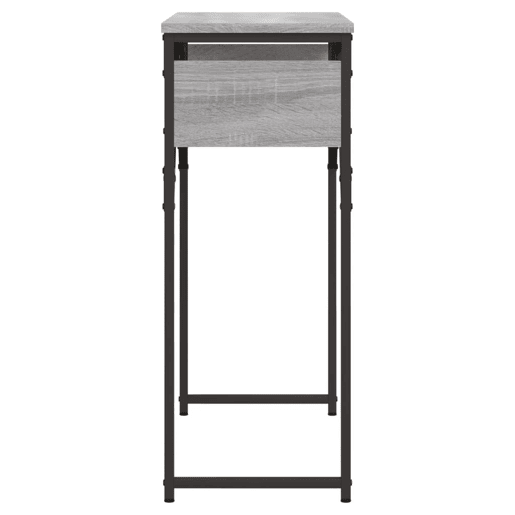 Mesa Consola - Mesa De Entrada c prateleira derivados de madeira cinzento sonoma
