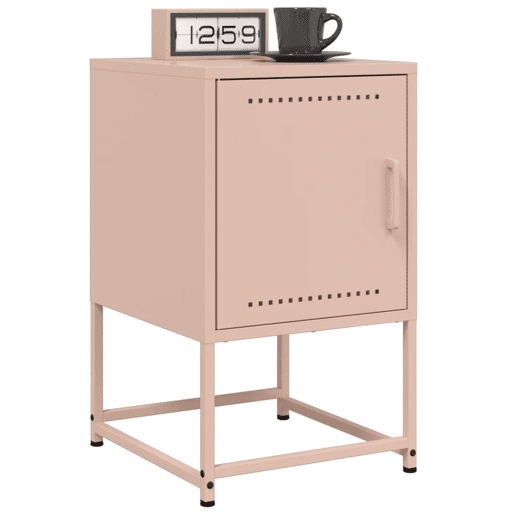 Mesa De Cabeceira - Mesinha De Cabeceira 36x39x60,5 cm aço rosa