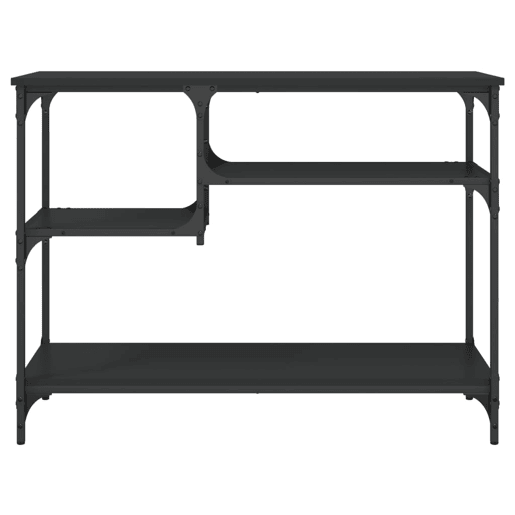 Mesa Consola - Mesa De Entrada c prateleiras 100x35x75 cm preto