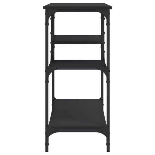 Mesa Consola - Mesa De Entrada c prateleiras 100x35x75 cm preto