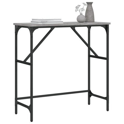 Mesa Consola - Mesa De Entrada 75x32x75 cm derivados de madeira cinzento sonoma