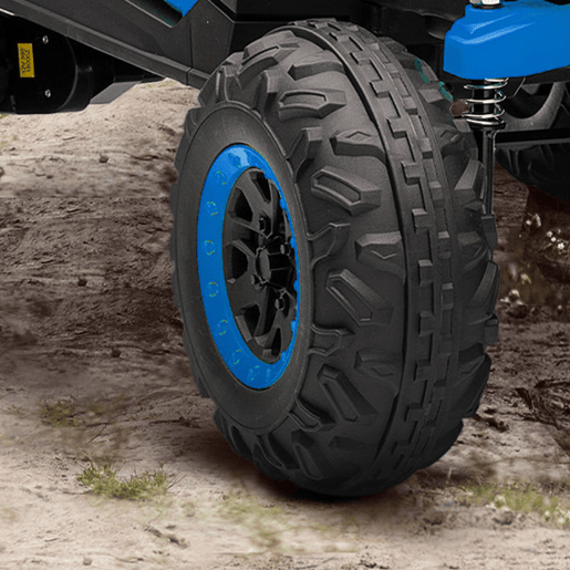 AIYAPLAY Carro Elétrico para Crianças 12V UTV com 2 Motores Controlo Remoto 2,4G Velocidade até 7 kmh Sistema de Suspensão Faróis USB para Crianças acima de 3 Anos 96x61x56 cm Azul