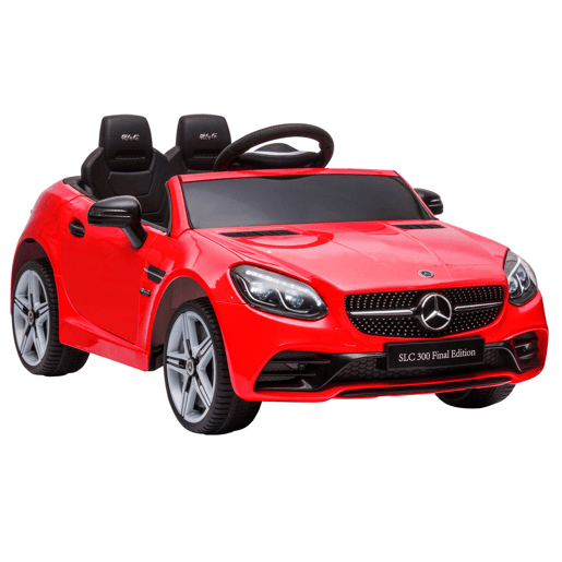 AIYAPLAY Carro Elétrico Mercedes SLC 300 12V para Crianças de 3-6 Anos com Controlo Remoto Faróis LED Buzina Música TF USB e Abertura da Porta 3-5kmh 107x62,5x44 cm Vermelho