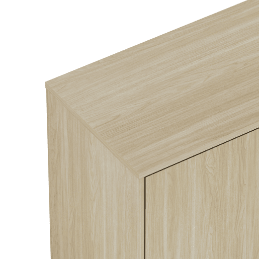Aparador Kistiandi com 3 gavetas 77x120x40 cm - Efeito carvalho, claro en.casa