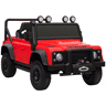 AIYAPLAY Carro Elétrico para Crianças com Licença Land Rover 12V Carro a Bateria Infantil com Controlo Remoto Sistema de Suspensão USB MP3 Velocidade Ajustável Faróis 115x61x61 cm Vermelho