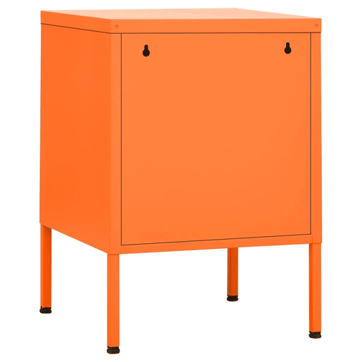 Mesa De Cabeceira - Mesinha De Cabeceira 35x35x51 cm aço laranja