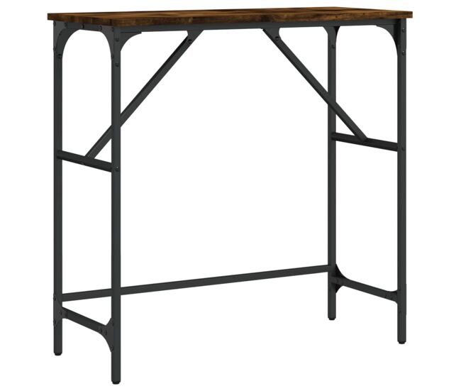 Mesa consola - mesa de entrada madera de ingeniería roble ahumado 75x32x75 cm