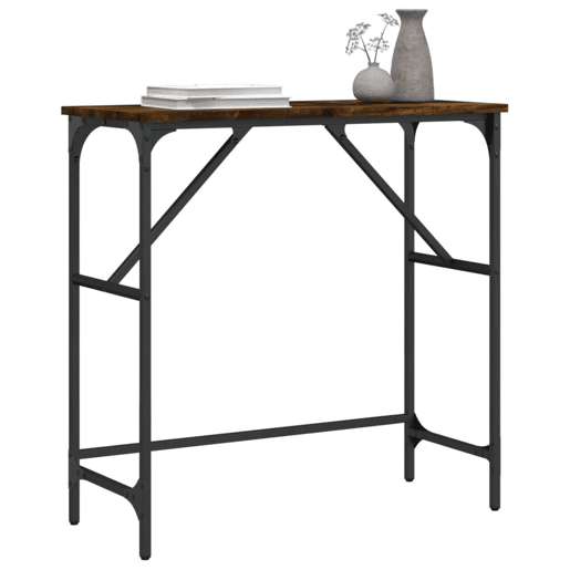 Mesa Consola - Mesa De Entrada 75x32x75 cm derivados de madeira carvalho fumado