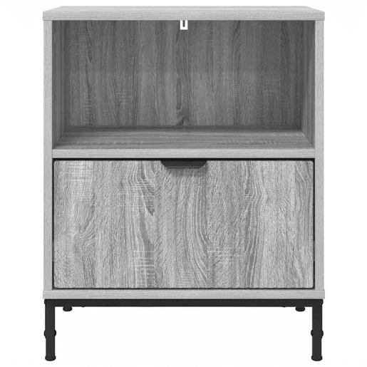 Lote de 2 Mesa De Cabeceira Mesinha De Cabeceira - Sonoma cinzento 49 x 36 x 61 cm