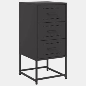 Mesa De Cabeceira - Mesinha De Cabeceira 36x39x78 cm aço preto