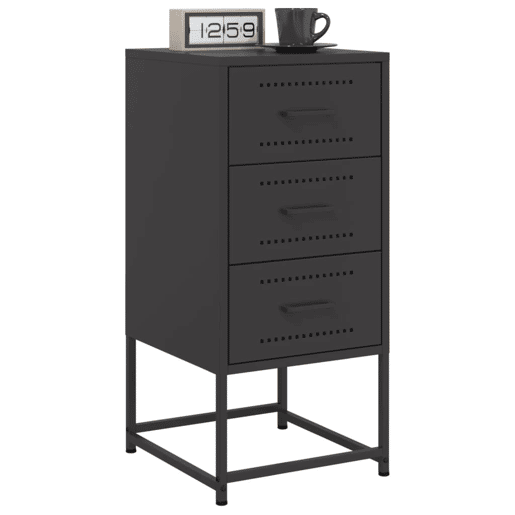 Mesa De Cabeceira - Mesinha De Cabeceira 36x39x78 cm aço preto